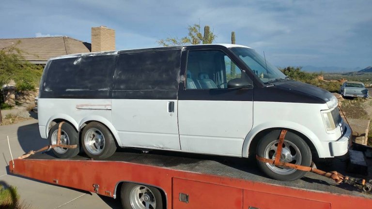 6-wheel Chevy Astro van