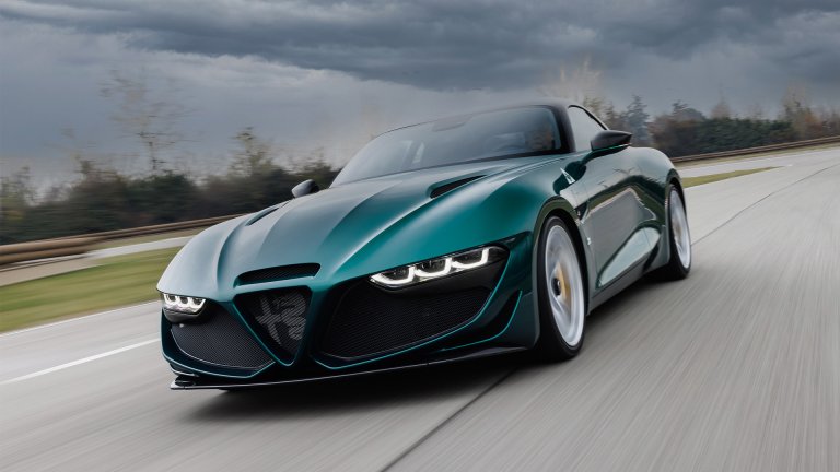 Alfa Romeo Giulia SWB Zagato Is a One-Off, 533-HP Tribute to 1990s Design