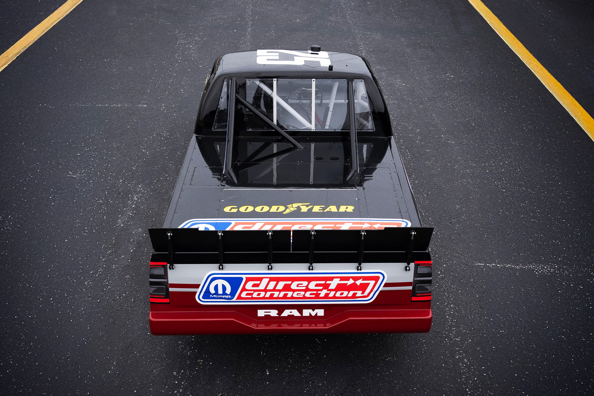 Ram 1500 NASCAR Concept sits on track.
