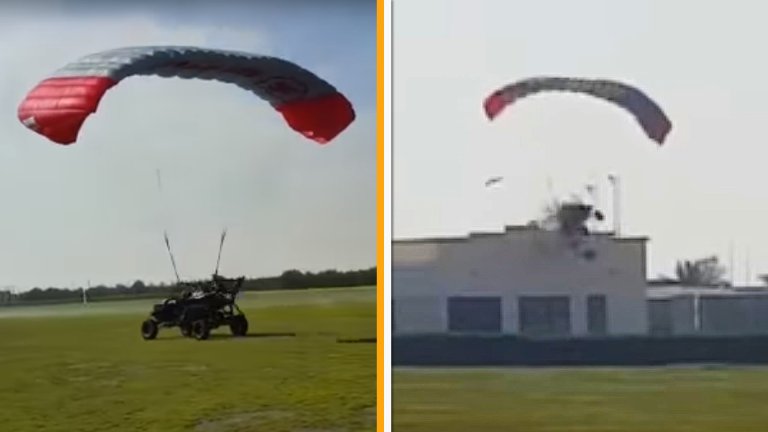 Flying Car Crashes Into Building Almost Immediately After Takeoff