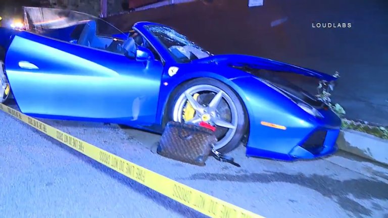 Ferrari 488 Spider and Maserati Ghibli Collide Head-On in Extremely Pricey LA Crash