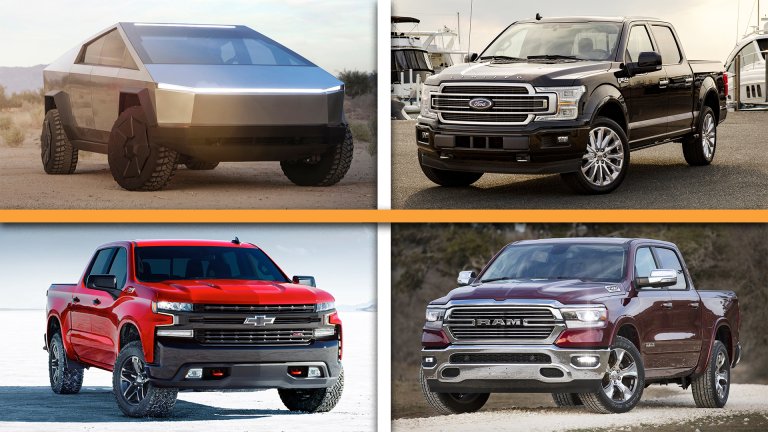 The Tesla Cybertruck Compared to the 2020 Ford F-150, Chevy Silverado, and Ram 1500