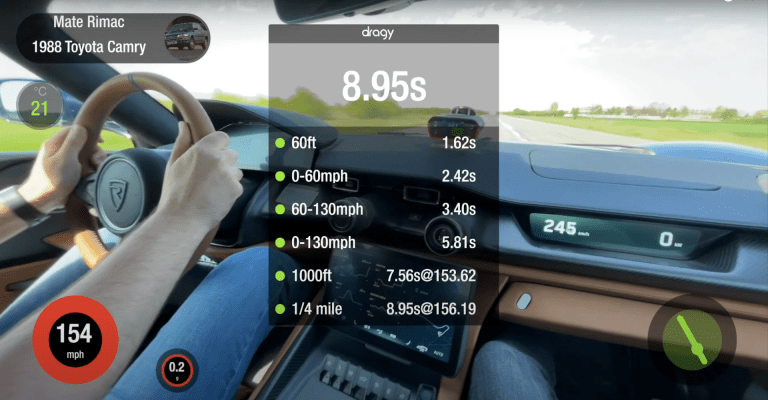 Watch a Rimac C_Two Prototype Nail a Quarter-Mile in 8.9 Seconds